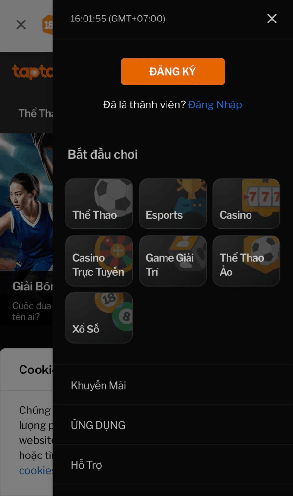Đăng ký Taptap