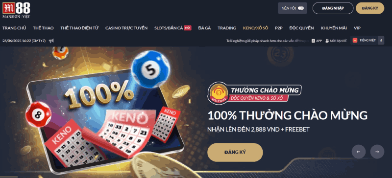 khuyến mãi xổ số M88