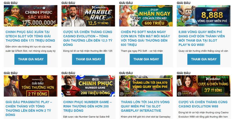giải đấu casino W88