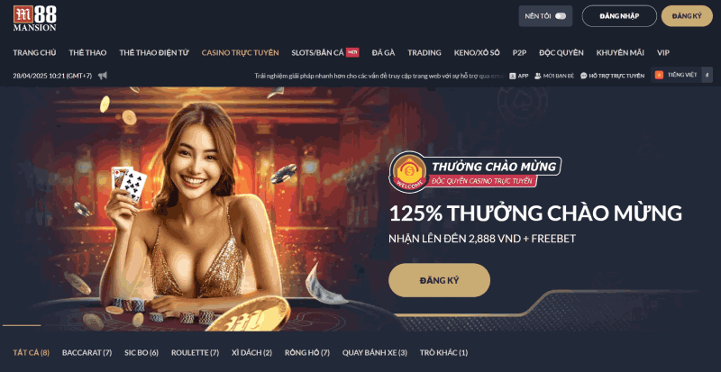 trang xóc đĩa M88